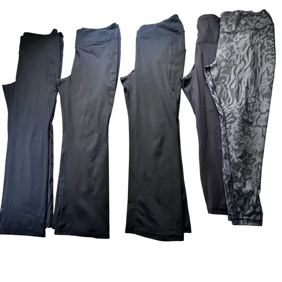 Zelos Womens Plus Size 2X Activewear Bundle 2 Leggings 3 Straight Leg Yoga Pants - Picture 6 of 8